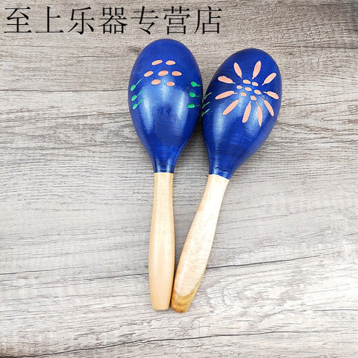 大号木质沙锤奥尔夫乐器儿童打击乐器幼儿园早教教具音乐沙球小学 大号太阳花A沙锤一个长24厘米 实木