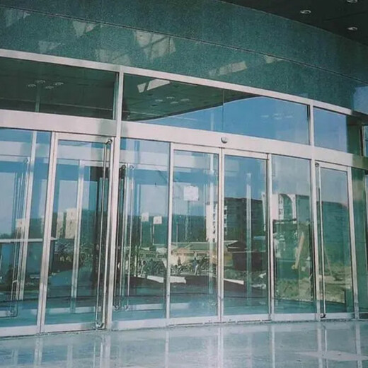 Face fingerprint password swipe card glass sensor door office building shopping mall hotel automatic sensor glass door manufacturer gray