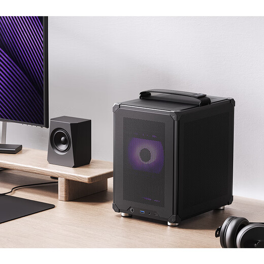 JONSBO C6 Handle version black MATX chassis (adjustable portable handle/Type-c/ATX power supply/75mm radiator/200-255mm graphics card)