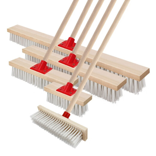 Zhongdian FH-1009 long wooden handle nylon floor brush deck cleaning brush workshop long handle decontamination brush 30cm