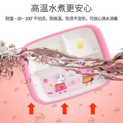 Wuhe (WUHE) Peppa Pig children's tableware set baby food supplement bowl baby supplies children's cup baby platter plate Peppa Pig [deep round bowl]