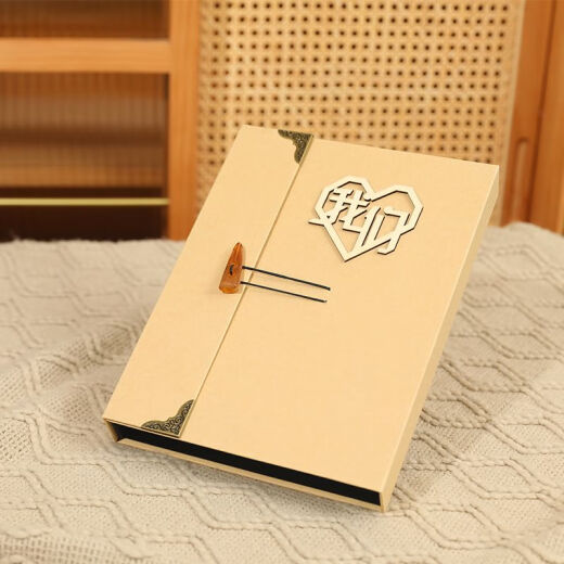 Frost three-dimensional book semi-finished diy photo album retro horn buckle couple gift album photo storage album album this Chinese Valentine's Day has your day - small horn buckle photo album + gift box + accessory package + 50 photos
