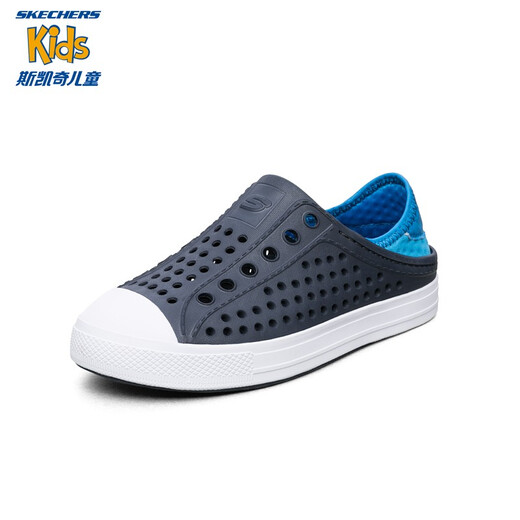 Skechers children's summer lightweight and comfortable clogs children's wading non-slip river shoes 91995L boys' feet/navy blue/blue/NVBL 32