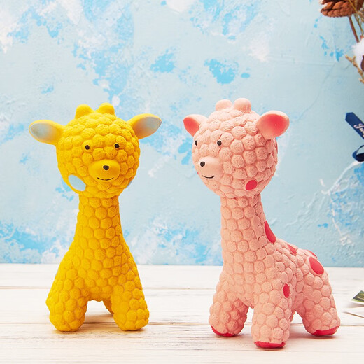 EETOYS dog toy, simulated shape, interesting sound, throwing, interactive large, medium and small dog pet toy, yellow deer