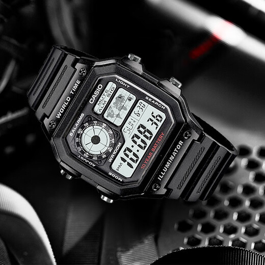 Casio watch Kuangbiao same style small square trendy sports student watch long-lasting power luminous men's watch AE-1200WH-1A