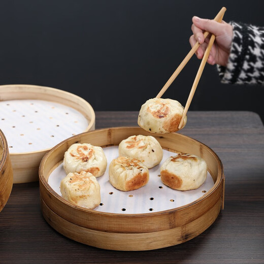 Fangcaodi steamer paper 100 sheets disposable steamed buns steamed bun paper pad small steamed bun non-stick pad paper cage drawer paper diameter 27CM