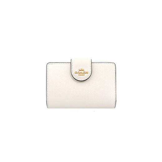 Coach Japon Publipostage COACH Mode Femme Classique Simple Couleur Unie Portefeuille Porte-Carte F06390 Blanc Taille Unique
