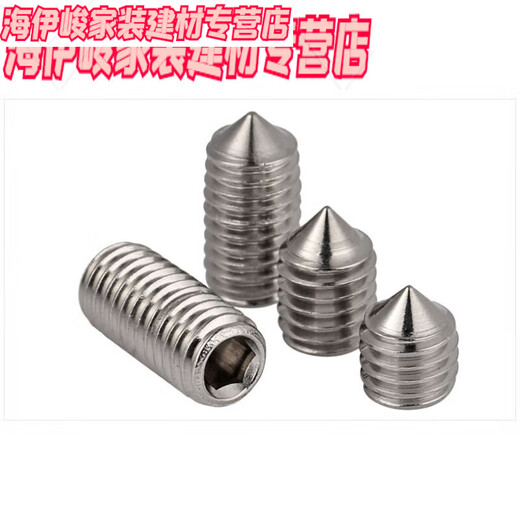 Sailoto 316 stainless steel set screw top screw tip cone end machine hexagonal screw M4M5M6M8M10 M3*420 pieces