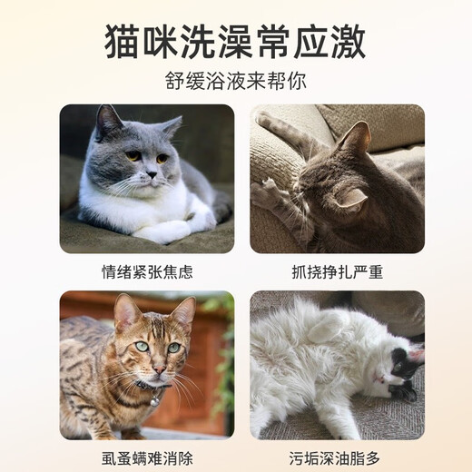 Ferret Fragrance Cat Shower Gel Six-in-One Cleansing and Decontamination Bath Liquid Shampoo Long-lasting Fragrance Bath Liquid Antibacterial and Deodorizing Universal for All Cats 520ml