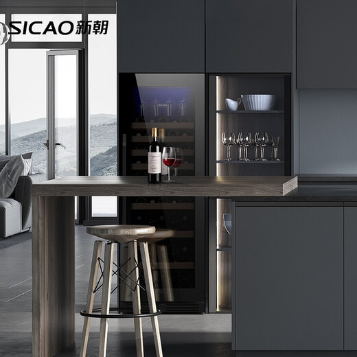 Xinchao (SICAO) red wine cabinet constant temperature wine cabinet air-cooled frost-free home recessable red wine cabinet multi-functional electronic temperature control wine liquor beverage tea freshness refrigerator JC-275A 275A-mirror wine cabinet 113 bottles