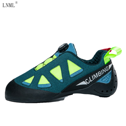 LNML training rock climbing shoes, beginner climbing shoes for boys and girls, novice rock climbing shoes, non-slip bouldering children's student training shoes PY-189 blue 35