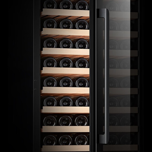 PULADI frequency conversion first-class energy efficiency red wine cabinet constant temperature wine cabinet embedded frost-free wine compressor home living room smart office refrigerator first-class energy efficiency frequency conversion thin model independent dual temperature model 318L