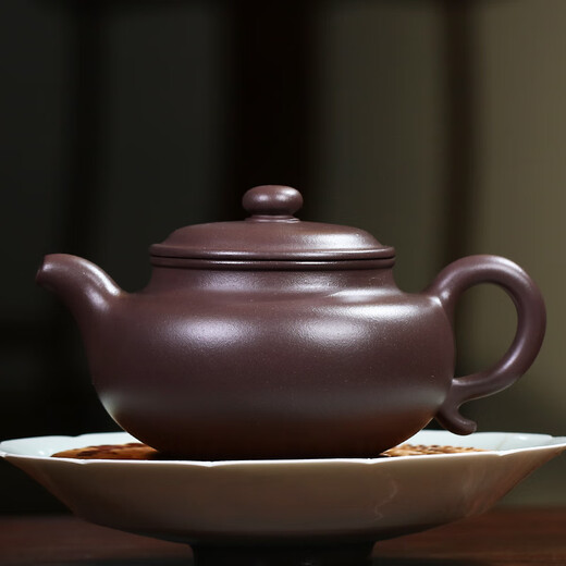 Hidden Pot World Yixing Purple Clay Pot Purely Handmade Teapot Single Pot Purple Clay Tea Set Deep Well Purple Clay Antique Pot