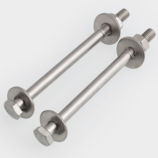 Weiwang 304 stainless steel external hexagon wall screw nut washer combination extended half-thread threaded screw DIN931 M6*30 thread length 20 (1 female 2 large washers) (5 sets)