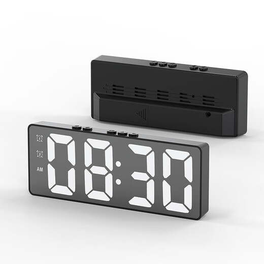 Compas Creative LED Large Screen Clock Luminous Electronic Alarm Clock Living Room Bedroom Table Clock Student Alarm Clock 810 Black