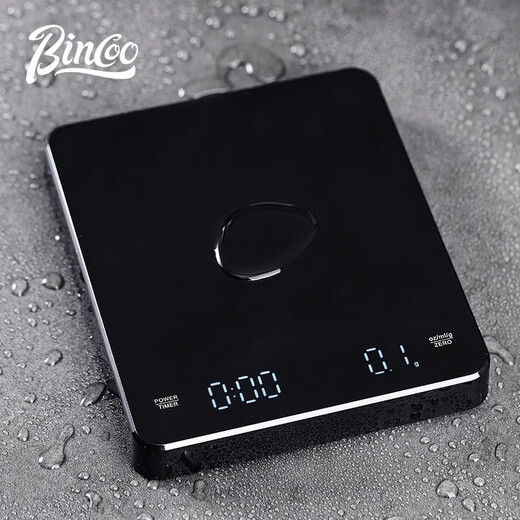 Bincoo high-precision coffee electronic scale automatic timing kitchen scale baking electronic scale household small weighing food high-precision electronic scale (rechargeable touch screen model)