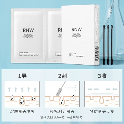 Ruwei (RNW) Blackhead Removing Nose Patch Experience: Removes blackheads, absorbs acne, gentle and does not tear the T-zone nose of men and women, cleans and cleans 4 sets of 8 pieces, Blackhead Removing Nose Patch