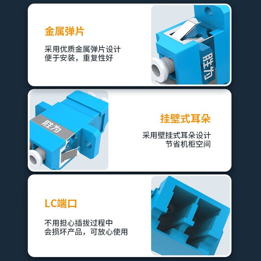 胜为 光纤适配器 工程电信级 LC/FC/SC/ST 耦合器法兰盘光纤网络跳线延长对接头 测试连接器 LC-LC双工 OCL-201