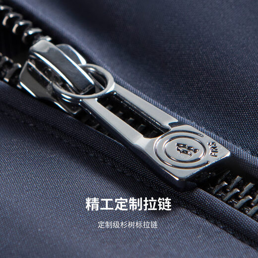 Shanshan quilted thickened jacket men's spring and autumn business casual top commuting light luxury texture anti-wrinkle stiff collar jacket dark blue L 175/92A