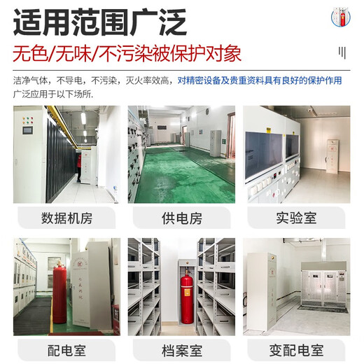 Xinlin 100L vertical cabinet type heptafluoropropane gas automatic fire extinguishing device*1 set including agent and installation