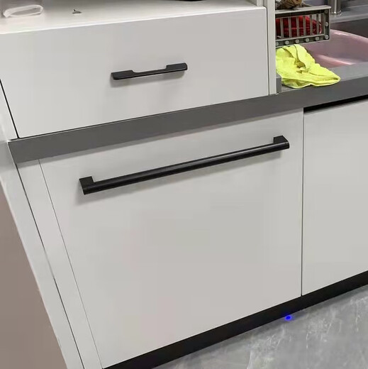 洗碗机拉手嵌入式冰箱拉手嵌冰把手洗碗机拉手把手不锈钢拉丝银黑金长款加粗星斯酷 【冰箱门用】拉丝银-长款688mm 单支