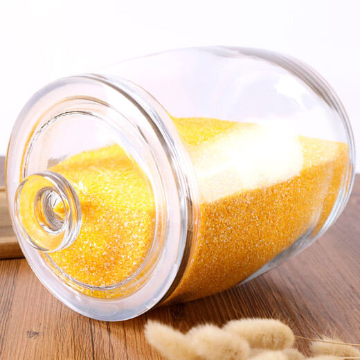 BestHA rice bucket food grade special lead-free glass insect-proof rice storage tank kitchen storage moisture-proof rice storage container 8Jin Jin equals 0.5 kg