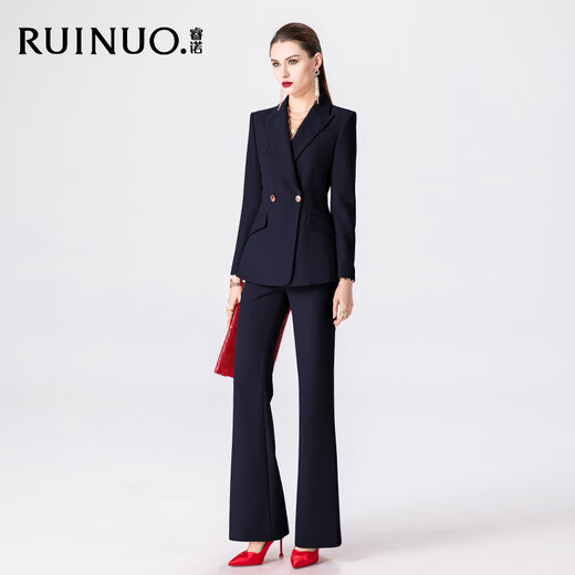 Ruinuo high-end small suit suit women's business attire women's casual fashion suit formal temperament commuter manager work clothes suit + pants M