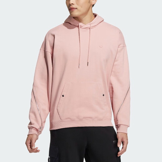 Adidas Clover Sweatshirt Men's 2025 Autumn Hooded Windproof Comfortable Casual Fitness Training Sportswear Pullover HH9435 M