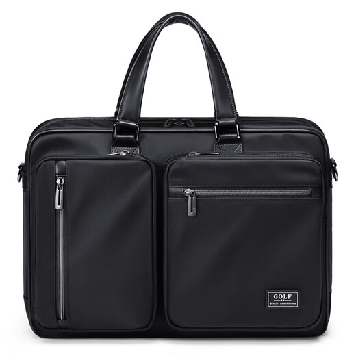 Golf GOLF business briefcase men's large-capacity handbag men's 15.6-inch computer bag multi-compartment water-repellent casual shoulder crossbody bag 5I698441J black