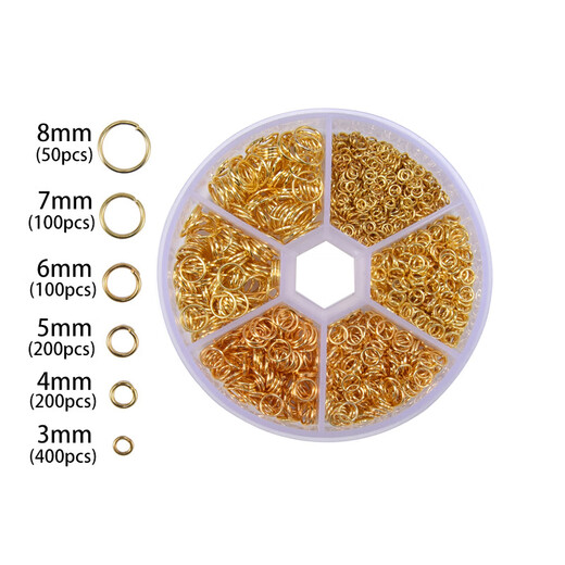 OSRO diy open ring connecting ring earrings bracelet necklace buckle connector handmade material package gold 6 Specifications + box