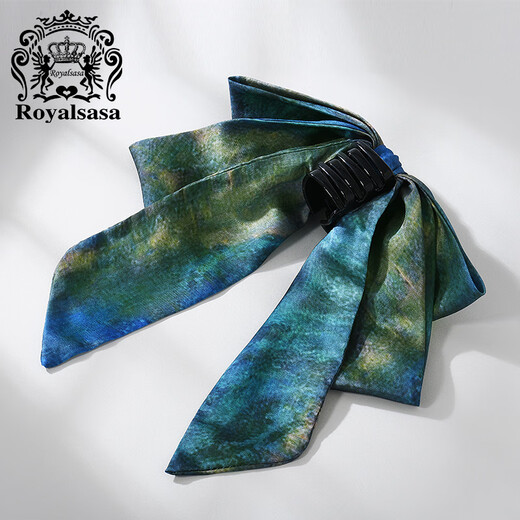 Royal sasa royal sasa hair accessories high-end oversized bow hairpin ink smudged splicing back head hair accessories hair grab clip