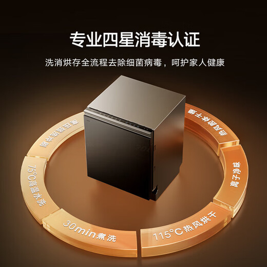 Xiaomi Mijia smart built-in dishwasher 16 sets P2 Intelligent dispensing of dishwashing liquid 115 High temperature drying Five-fold spray hurricane washing Mijia smart built-in dishwasher 16 sets P2