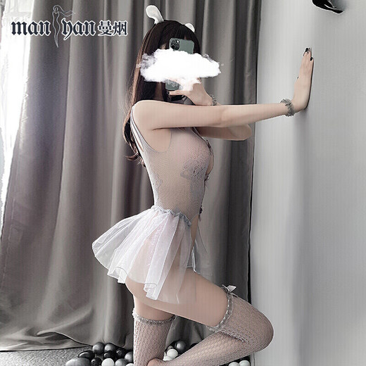 性感睡衣女极度诱惑黑丝袜情趣制服套装连体吊带透视角色扮演变态 9756芭蕾舞蹈裙灰色均码