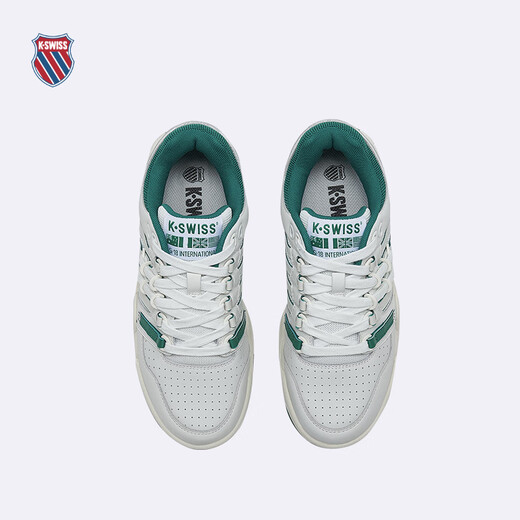 盖世威（K·SWISS）【秀场同款】休闲鞋男女春季情侣款休闲时尚满贯鞋9275-US 108温布尔登白绿诺蓝 女 37