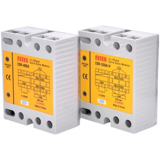 Original Taiwan FOTEK Yang Ming ESR-40DA-H/25/60/80/100A three-phase solid state relay module ESR-40DA-H with heat sink. One false penalty will be ten