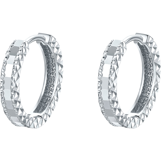 Saturday Fu platinum earrings PT950 hoop earrings B0913482 pair, about 3.34g, birthday gift