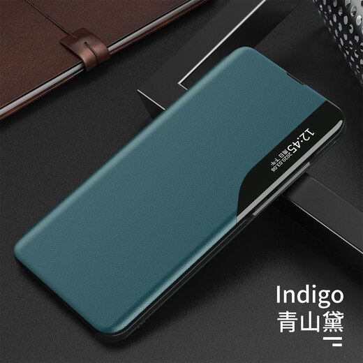 LDYE подходит для Samsung S21FE Mobile Phone Case S21 защитный чехол 5G кожаный чехл SM-G9900 Case Windows Samsung S21FE тихой ночной черный