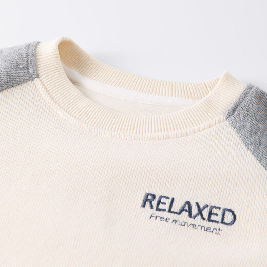 威尔贝鲁（WELLBER）儿童套装男女童装宝宝卫衣裤运动风洋气衣服25年春 麻灰110cm