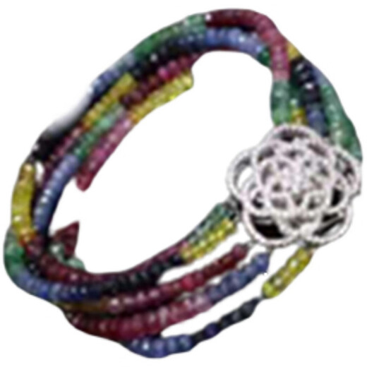 Cute natural gemstone bracelet for women, design, silver gold-plated tanzanite, fashionable retro temperament, rainbow color