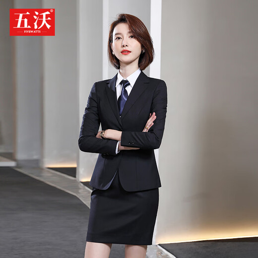 Wuwo 70% wool suit suit for men and women thin bank 4s hotel manager president official sales employee suit men's navy suit + trousers. XL