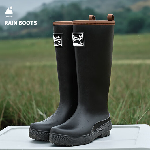 傲列2024新款高筒雨鞋女款成人时尚雨靴防水胶鞋日韩长筒水鞋雨鞋 粉色【37cm高筒】 41