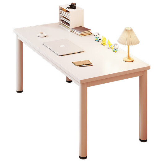 Wooden bottle thickened computer desk bedroom home simple student writing desk study desk rental room office small table thick round table legs 80*40*74cm