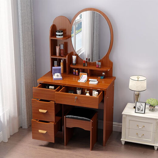 Naiyu internet celebrity dressing table bedroom mini small apartment princess modern simple dressing table economical multi-functional dressing table 60 cm white love mirror + free stool