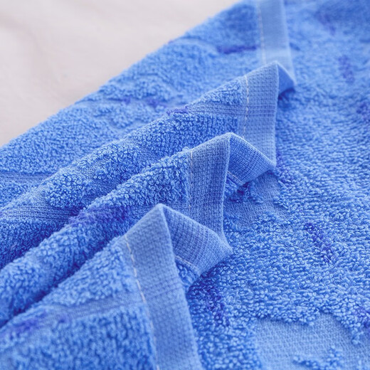 蓝色毛圈枕巾学生宿舍单人防滑不脱落男生枕头巾 玫瑰蓝（枕巾单 玫瑰绿（枕巾两条装）