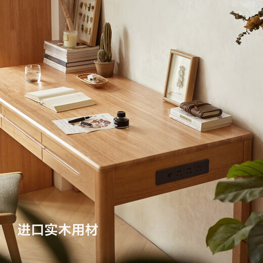 Lin's home solid wood desk study desk primary school student desk writing desk computer desk European desk home furniture PK1V