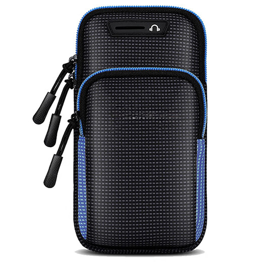 OEMG outdoor men's and women's sports running mobile phone arm bag equipment fitness arm sleeve arm bag wrist bag universal blue (not cross-body)