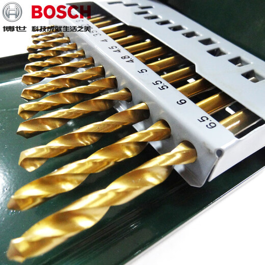 Bosch (BOSCH) metal drill bits 13-piece titanium-plated twist drill bit set 13-piece titanium-plated twist drill bit set in iron box