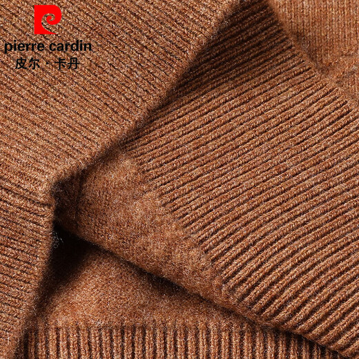 Pierre Cardin wool sweater men's 100% pure wool thickened warm turtleneck sweater winter knitted sweater inner layer sweater base layer