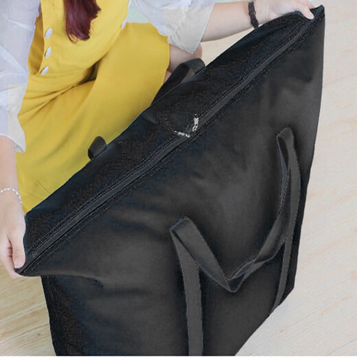 Hongtiepu Oxford Bag Moving Bag Thickened Waterproof Luggage Packing Bag Storage Bag Snakeskin Bag Handbag Black Small Size