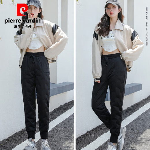 Pierre Cardin 90% goose down pants, new national standard down pants for women, minus 40 degree cold protection pants, high waist warm pants, large goose pants for women, super warm 600g, 90% white goose down, self-heating